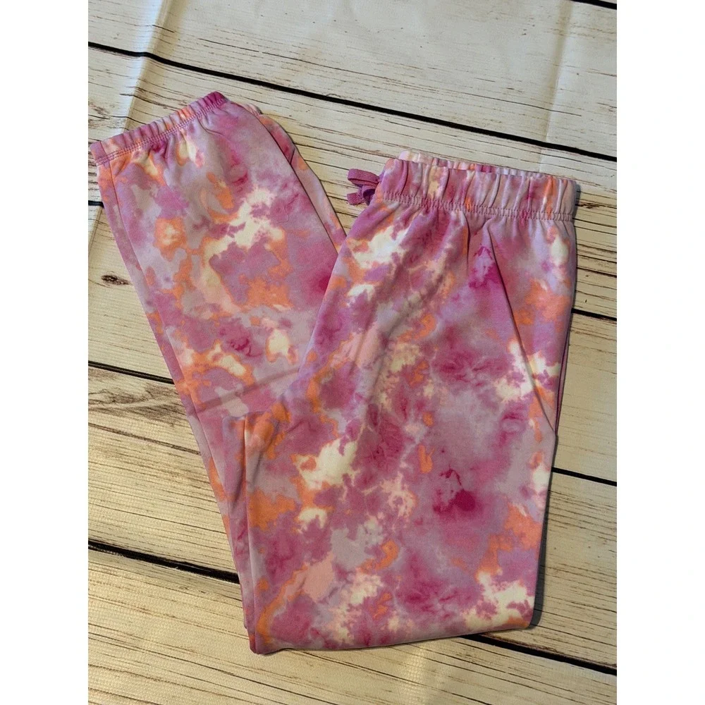 The‎ Childrens Place Girls Tie Dye Jogger Sweatpants French Rose Pink XL 14 NWT